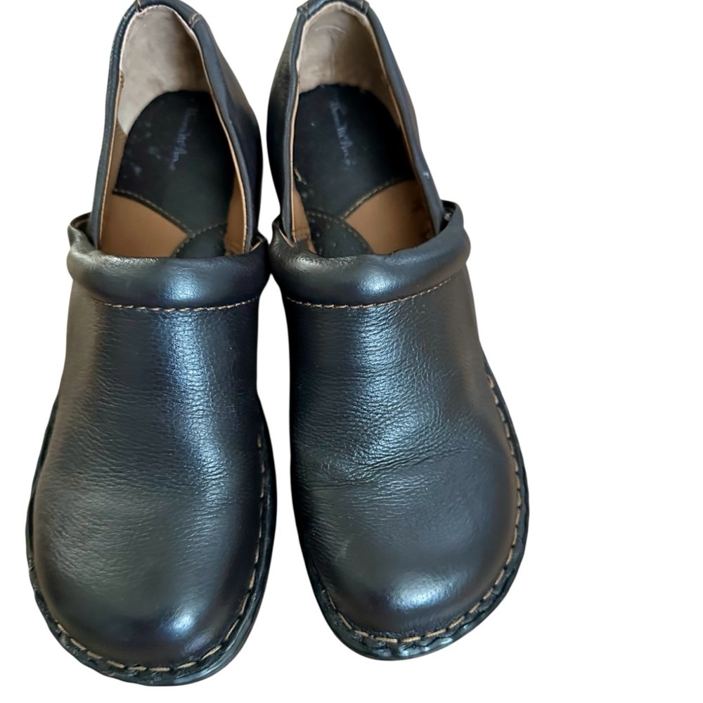 Thom McAn Brown Leather Comfort Clog, Nurse Shoe Slip On Size 9.5M
